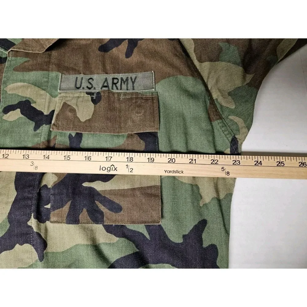 US Military BDU Jacket‎ Coat Combat Woodland Camo Medium Long USGI Army USMA